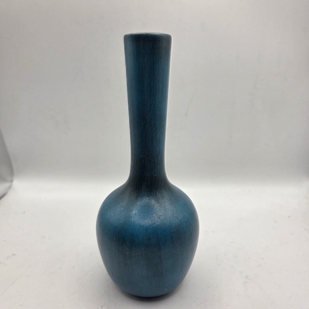 Vintage Royal Haeger Blue Teal Long Neck Vase MCM Mid Century Art Pottery USA